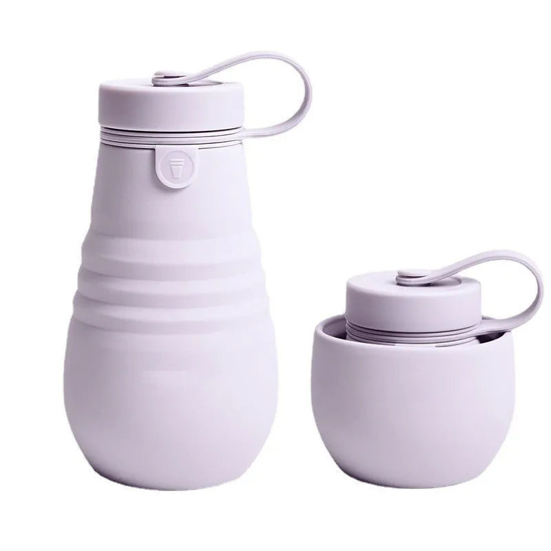 Silicone Collapsible Water Bottle With Belly cup