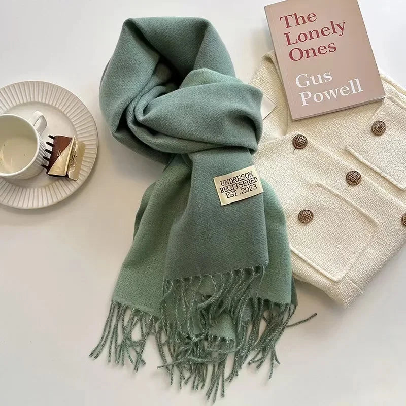 Korean Double-Sided Thermal Fringe Shawl - Unisex
