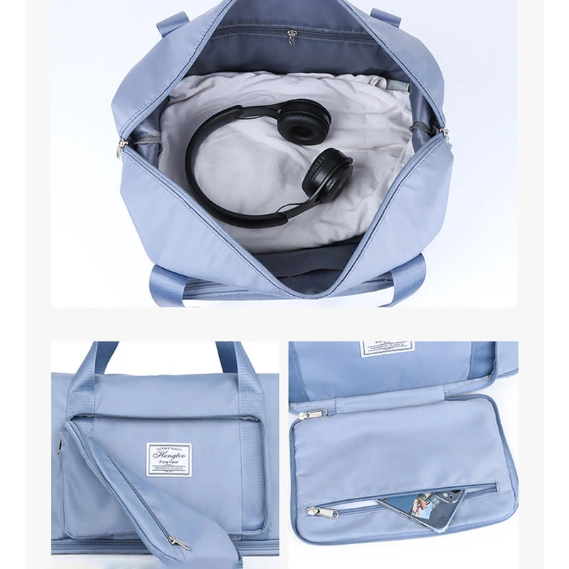 Gym Bag Waterproof - Foldable with detatchable Front Pocket